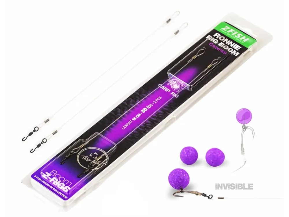 Zfish Návazec Krimpovaný Ronnie Rig Boom 18 cm 30 lb 2 ks Značkový