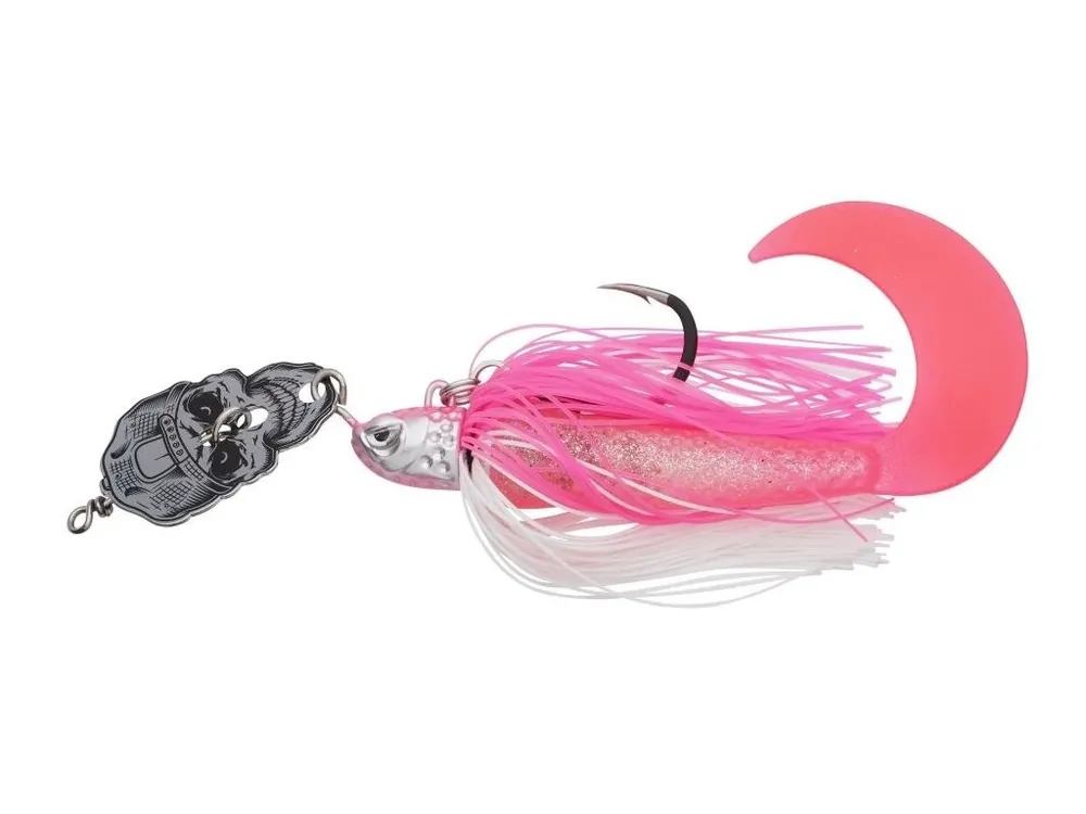 Madcat Třpytka Skull Blade Jig XL Sinking Fluo Pink UV 55g 7/0 Sezónní Sleva