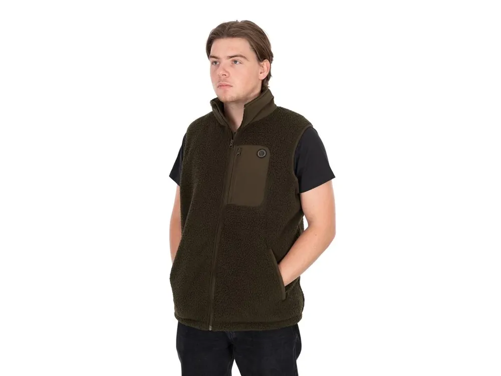 Časově Omezené Fox Vesta Olive Sherpa Hybrid Gilet vel. 2XL