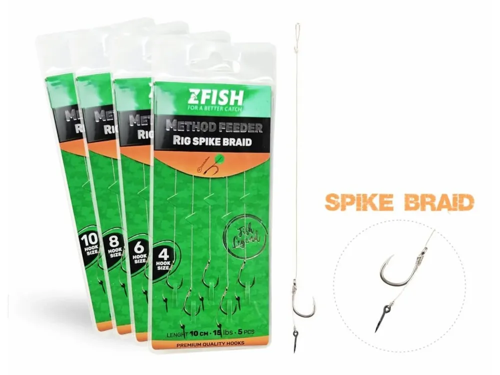 Zfish Návazec Method Feeder Rig Spike Braid 5 ks 10 Nízká Cena