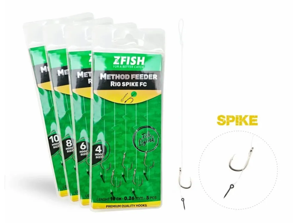Zfish Návazec Method Feeder Rig Spike FC 5 ks 8 Víkendová Akce