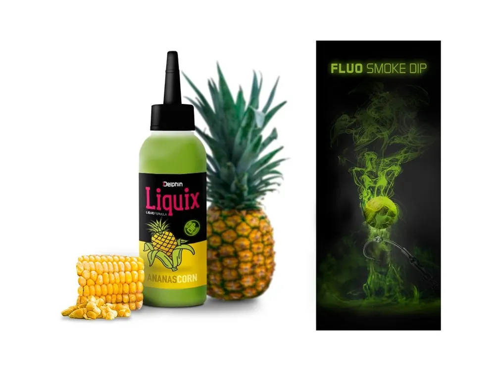 Delphin Fluo dip D SNAX LiquiX Kukuřice-Ananas 100ml Nejprodávanější