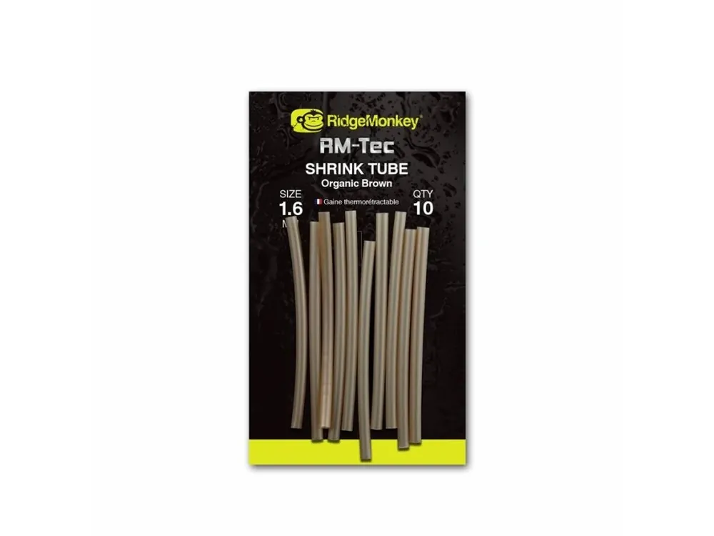 RidgeMonkey Smršťovací hadička RM-Tec Shrink Tube 1,6mm Organic Brown 10ks Oblíbený