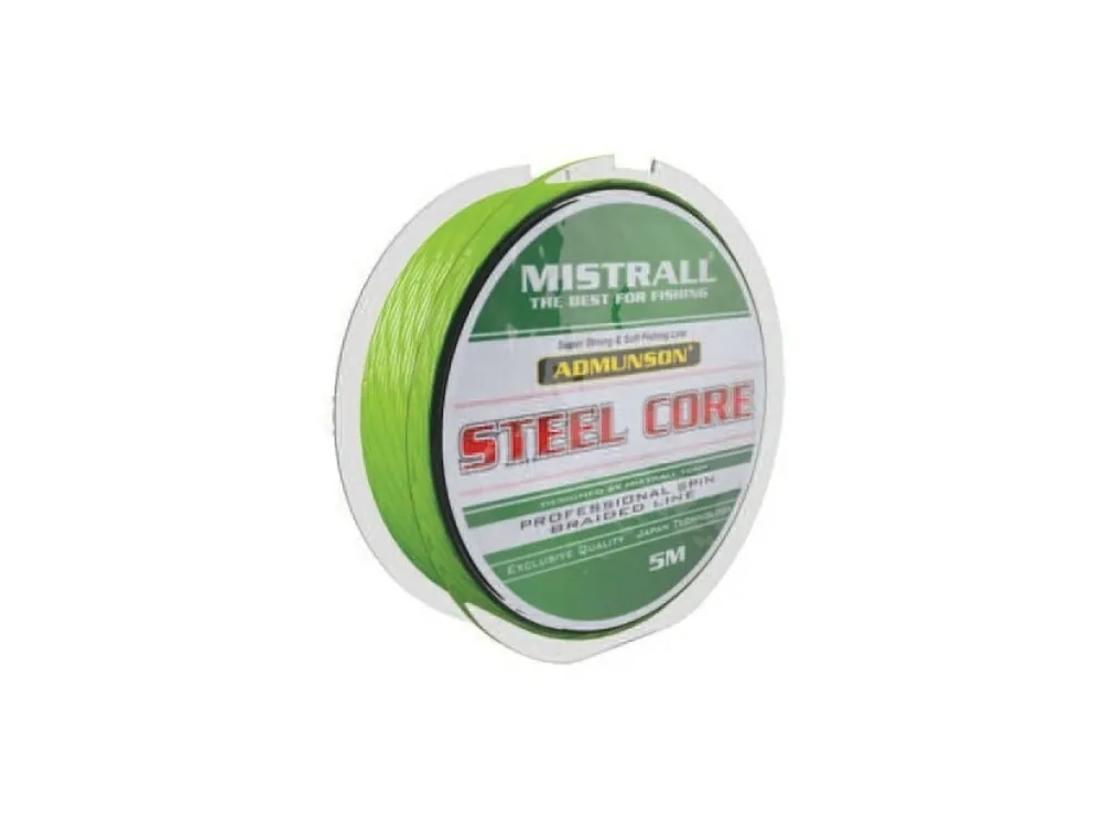 Mistrall pletená šňůra s ocelovým jádrem Admuson Steel Core průměr 0,18 mm Sleva