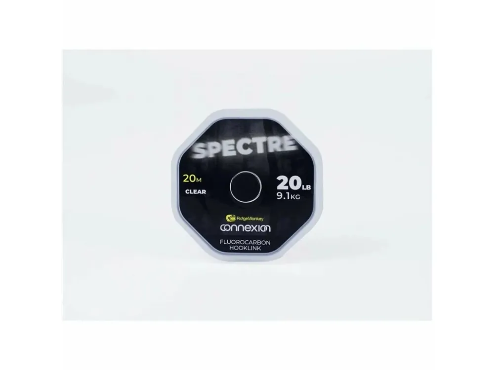 Cenově Výhodný RidgeMonkey Fluorocarbon Connexion Spectre Fluorocarbon Hooklink 20lb 20m
