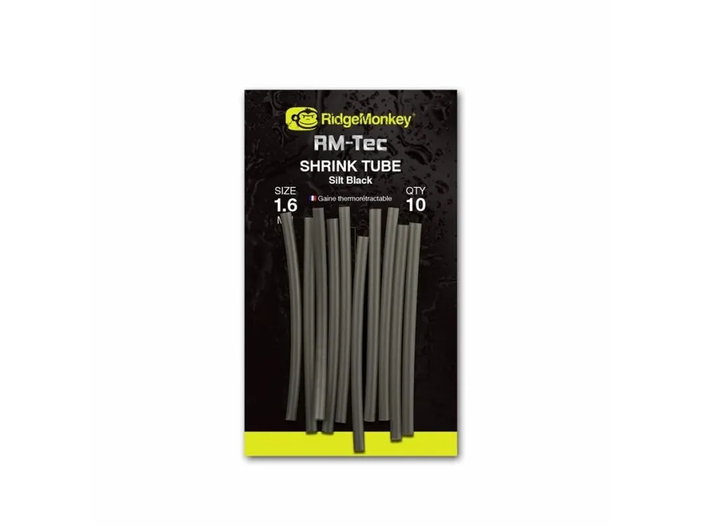 Jen Po Omezenou Doba RidgeMonkey Smršťovací hadička RM-Tec Shrink Tube 1,6mm Silt Black 10ks