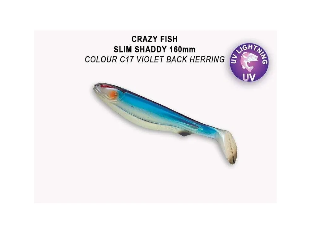 Slim Shaddy 6,4" 16 cm color C17 violet back herring váha 32g Jen Po Omezenou Doba