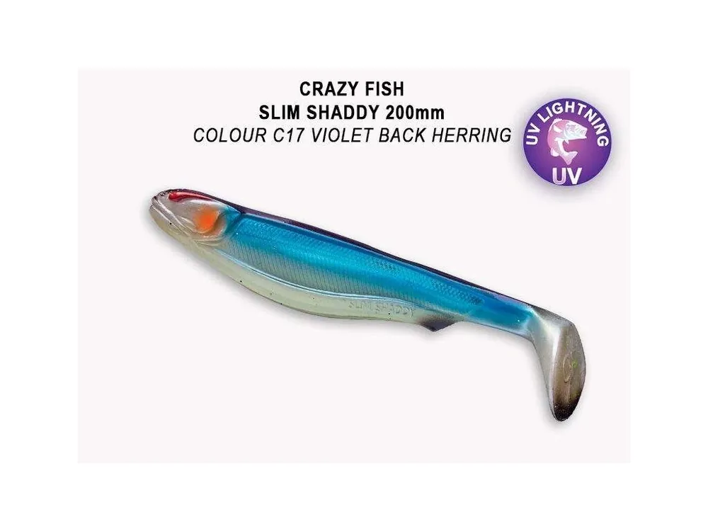 Slim Shaddy 8" 20cm color C17 violet back herring váha 63g Jen Po Omezenou Doba