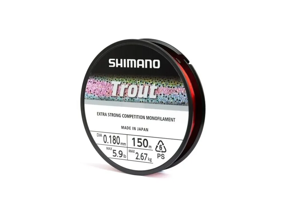 Vysoce Kvalitní Shimano Mainline Line Trout Competition 150m 0.14mm 1.7kg Red