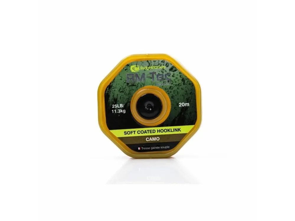 Tovární Cena RidgeMonkey Šnůra RM-Tec Soft Coated Hooklink 35lb 20m Camo