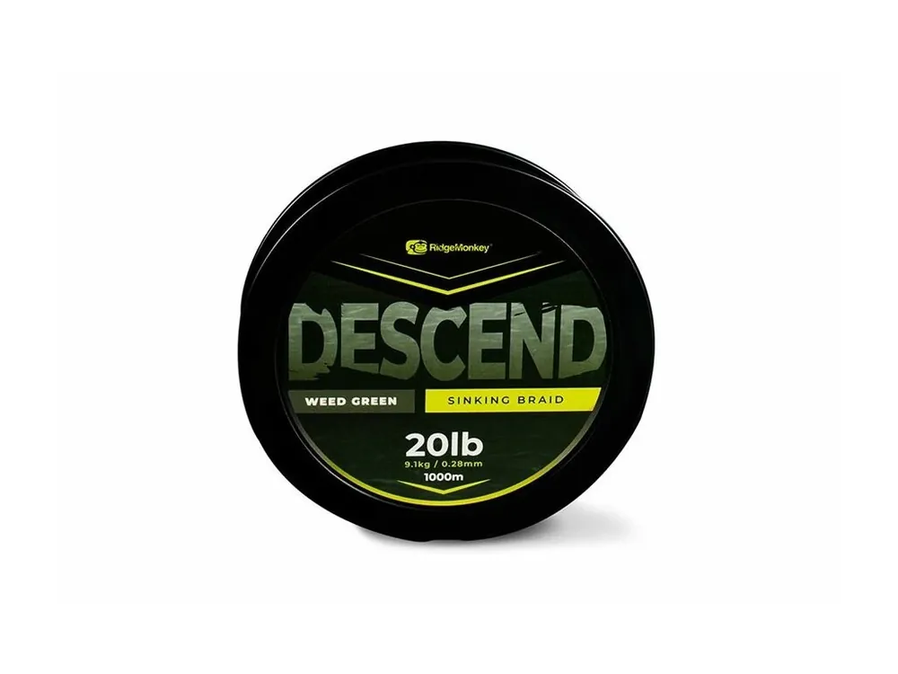 Pouze Dnes RidgeMonkey Šňůra Descend Sinking Braid 0,28mm 20lb 1000m