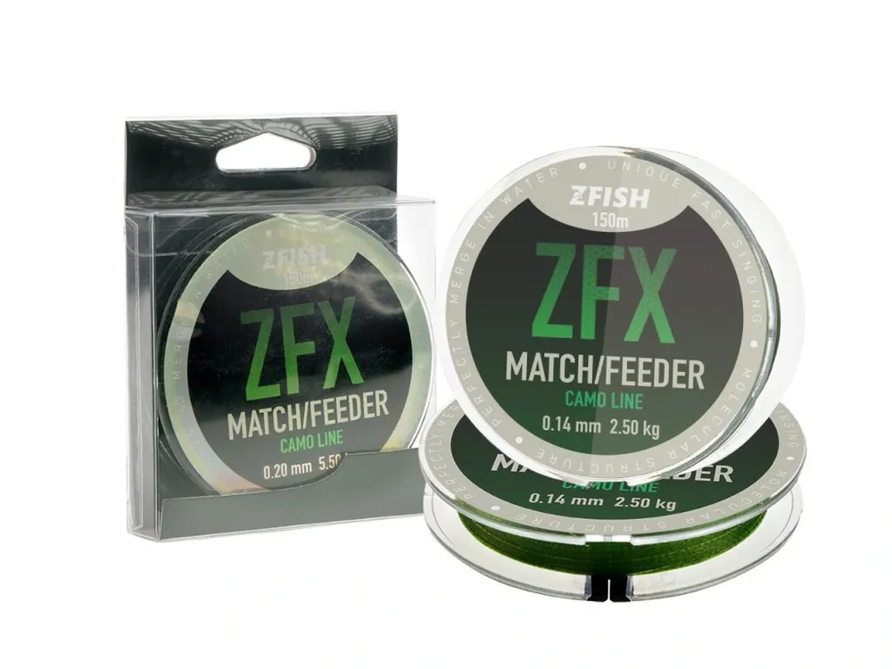 ZFISH vlasec ZFX Match/Feeder CamoLine 150m - Průměr 0,20mm Jen Po Omezenou Doba