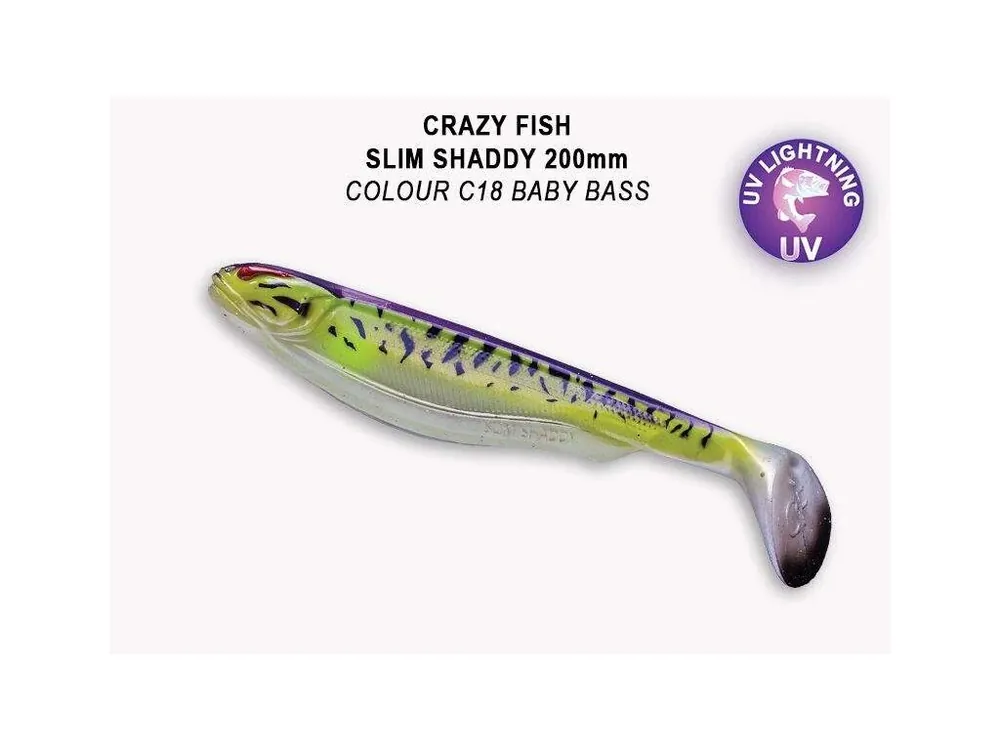 Vysoce Kvalitní Slim Shaddy 8" 20 cm color C18 Baby Bass váha 63g