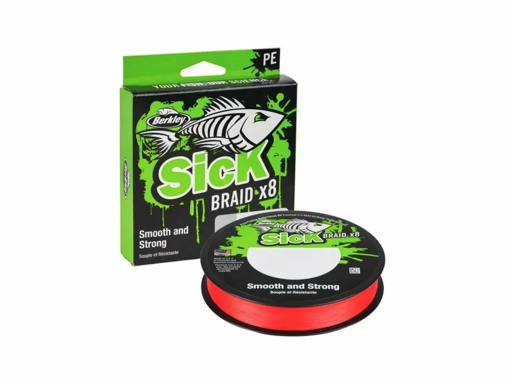 Originální Šňůra Berkley Sick Braid x8 11,2kg 150m 0,12mm Red