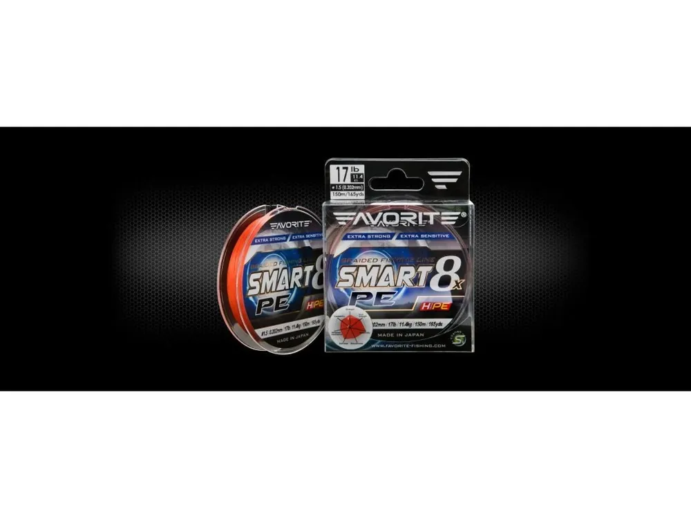 Koupit Online Favorite Smart 8 PE orange 0.5/0.117mm 8lb/4.1kg