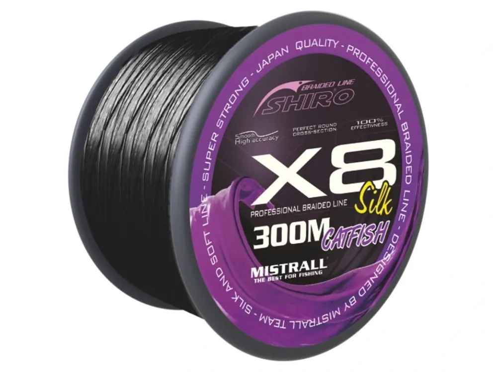 Mistrall šňůra Shiro catfish X8 0,50mm 300m černá Nová Kolekce