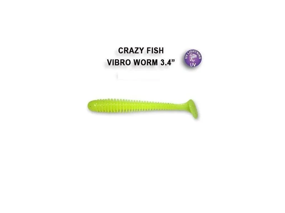 Výprodej Vibro Worm 8,5 cm barva 54 chartreuse floating