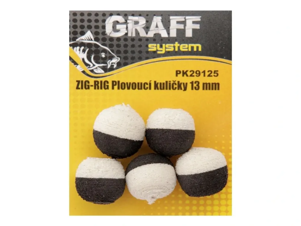 Graff Zig-Rig Plovoucí kuličky 13mm Černá/Bílá Horká Nabídka
