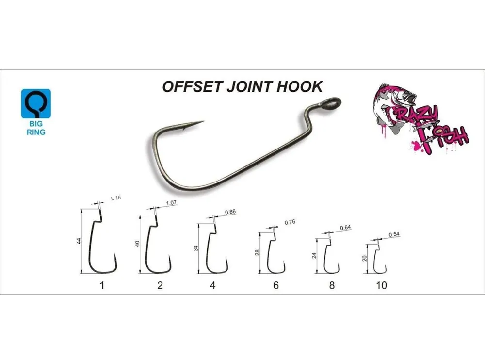 Autentický Háček Offset Joint Hook vel. 3/0, balení 7ks