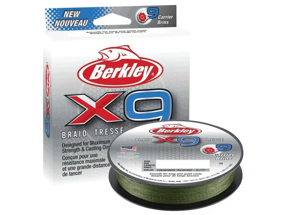 Autentický Berkley X9 Low-Vis Green 0,10 mm 9 kg 150 m