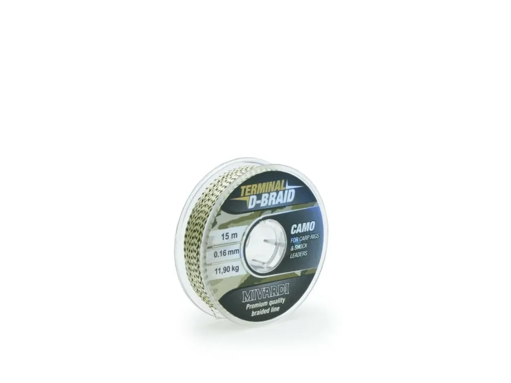 Značkový Mivardi Terminal D-Braid - Camo 0,08 mm 15 m