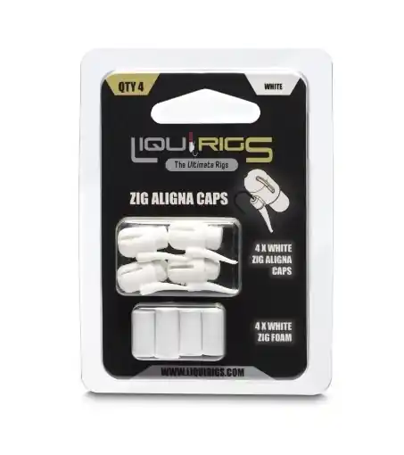 Nejprodávanější Liquirigs Liquid Zig Rig + Schwimmschaum Weiß 4+4 Stk