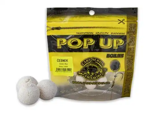 CSV Pop Up Boilies - Beutel / 40 g / 12 mm / Knoblauch Výhodná Nabídka