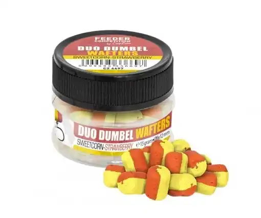 Carp Zoom Duo Dumbells Wafters - 15 g / Maïs-Fraise Autentický