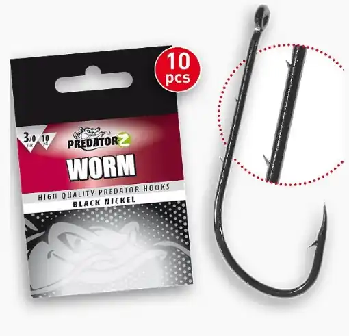 Carp Zoom Raubfischhaken Wurm - 10 Stk. / Gr. 1/0 Akce