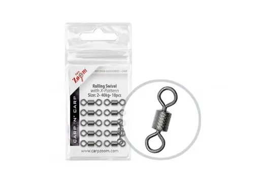 Carp Zoom Obratlík Rolling X-Pattern - 10 ks / Vel. 10 Vrácení Zdarma