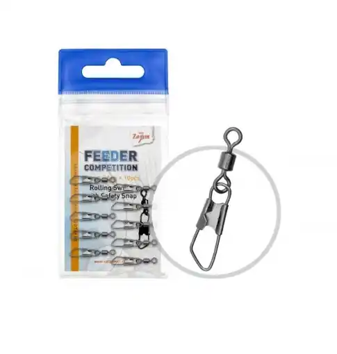 Carp Zoom Rolling Swivel with Safety Snap FC - 10 pcs / Size 10 Přímo Od Výrobce