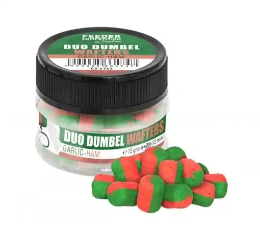 Carp Zoom Duo Dumbells Wafters - 15 g / Česnek-Šunka Vrácení Zdarma