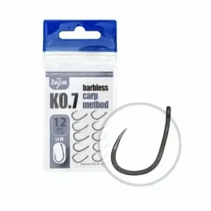 Carp Zoom Hameçons KO.7 Method Barbless 10pcs T14 Novinka