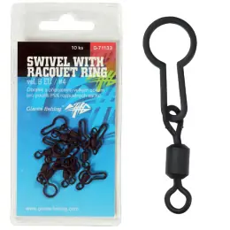 Giants fishing Obratlík Swivel with Racquet ring, UK.4 (vel.8 EU)/10ks Ověřený