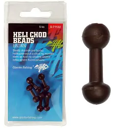 Nová Kolekce Giants fishing Zarážky Heli-Chod Beads Brown, 5ks