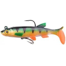 Finální Výprodej SPRO - Powercatcher Super Natural Baitfish s jigem a háčkem 8cm - Perch Toxic