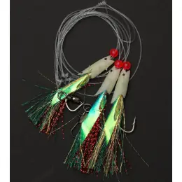 DAM - Návazec Sea rig 5 / mackerel glow hokkai / háček vel. 2/0 / vlasec 0,55mm Zlevněný
