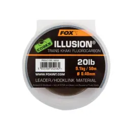 Fox fluorocarbon Illusion leader 0,40mm 20lb 50m - VÝPRODEJ Značkový