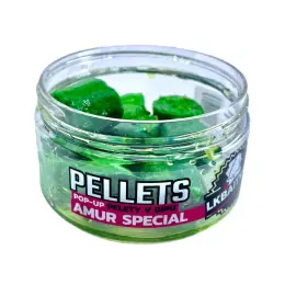 Vysoce Kvalitní LK Baits POP-UP Pelety v dipu Amur Special 17mm, 40g