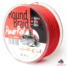 Bezpečná Platba Hell-Cat Splétaná šňůra Round Braid Power Red, 1000m