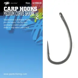 Giants fishing Háček s očkem Medium Curve Shank 10ks Akční Cena
