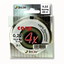 Finální Výprodej BROLINE - Splétaná šňůra Carp Dyneema hnědá 2x10m