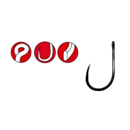 Akce Gamakatsu - Háčky Power carp ring eye barbless, vel. 18, bal. 10ks, NS black - VÝPRODEJ