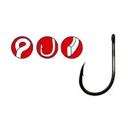 Gamakatsu - Háčky Power carp ring eye, 10ks - NS černé Akční Nabídka