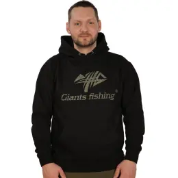 Giants fishing Giants Fishing Mikina s kapucí černá Camo Logo Dokud Zásoby Vydrží