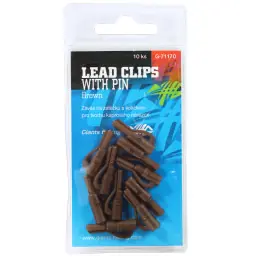 Giants fishing Závěs na boční olovo Lead Clip with Pin Brown/10ks Rychlé Dodání