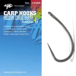 Giants fishing Háček s očkem bez protihrotu Medium Curve Shank Pouze Dnes