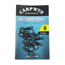 Carp‘R‘Us Obratlíky Heli/Chod Swivel vel.8, 10ks Nejlepší Cena