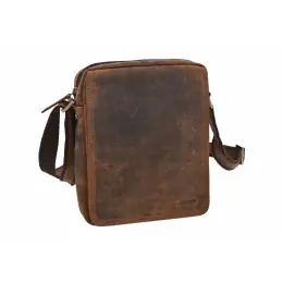 Originální MERCUCIO - Pánské kožené crossbody - tmavěhnědá kůže hunter