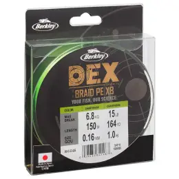 Berkley - Šňůra DEX x8 PE Chartreuse - 0,10mm / 7,9kg / 150m - VÝPRODEJ Vrácení Zdarma